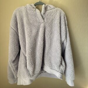 Lukka Lux Hoodie Women Extra Large Lavender Pocket Jumper Sherpa‎ Core Winter +